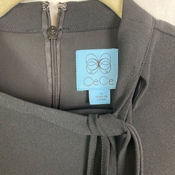 #90 CECE Bow Tie Little Black Dress - Picture 8 of 10